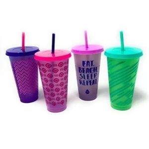 TAL Colour Design Changing Tumbler & Straw Set